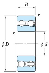Koyo 4201 — catalogue drawing of the deep groove ball bearing family